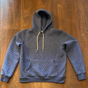 Marine Layer Quilted Navy Hoodie